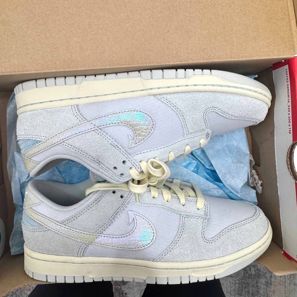 Nike Dunk Low Retro SE in Photon Dust and Light Silver